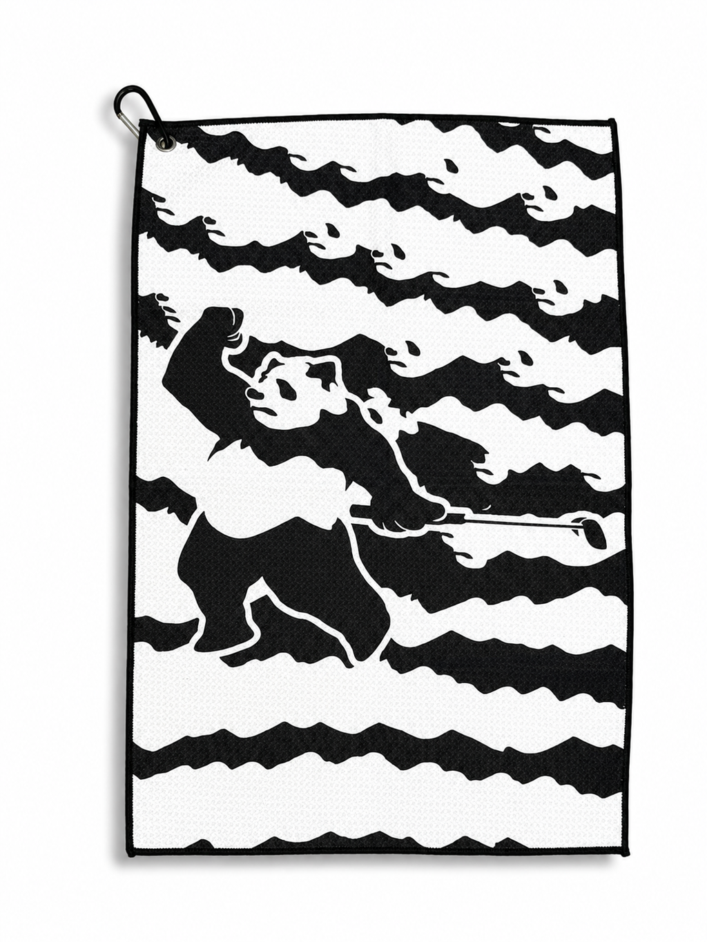 Panda Camo Golf Towel - Black